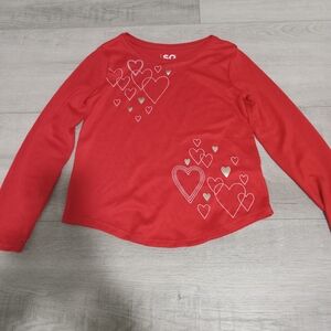 Red Heart Pattern Kids Shirt